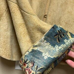 Roberto Cavalli Tan Jacket with Holographic Detail